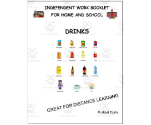 Literacy worksheets: drinks