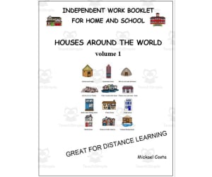 Literacy worksheets: Houses around the world, vol 1