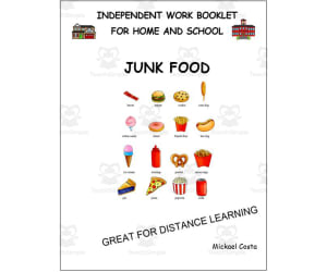 Literacy worksheets: junk food