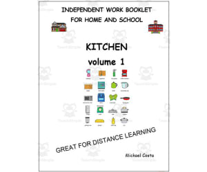 Literacy worksheets: Kitchen, vol 1