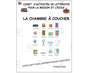 Livret d’activités de littératie et vocabulaire: La chambre à coucher