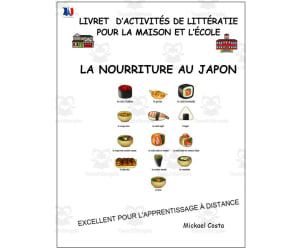 Livret d’activités de littératie et vocabulaire: La nourriture japonaise