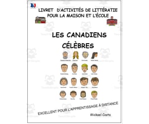 Livret d’activités de littératie et vocabulaire: Les Canadiens célèbres