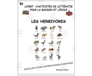 Livret d’activités de littératie et vocabulaire: les herbivores