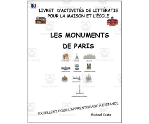 Livret d’activités de littératie et vocabulaire: Les monuments de Paris