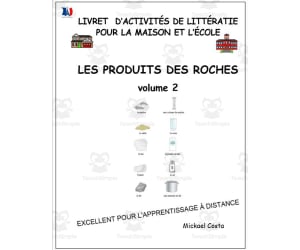 Livret d’activités de littératie et vocabulaire: Les produits des roches volume 2