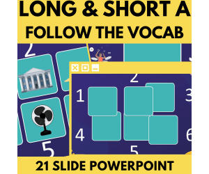 Long & Short A: Letters Phonics Games & Activities - Follow the Vocab