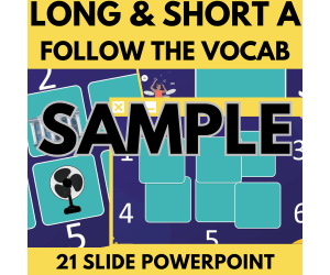 Long & Short A: Sample Phonics Games & Activities - Follow the Vocab