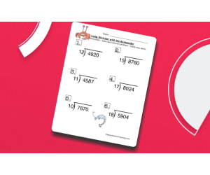 Long Division No Remainders Worksheet