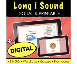 Long i Sound - Digital Quiz, Digital Flash Cards, Word Lists and Quizzes