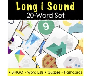 Long i Vowel Sound - Word Lists, Tests, BINGO - Print & Digital | 20-Word Set