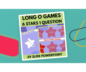 Long O: Letters Phonics Games and Activities - 6 Stars One Question
