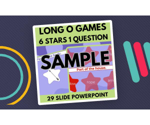 Long O: Sample Phonics Games and Activities - 6 Stars One Question