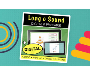 Long o Sound - Digital Quiz, Digital Flash Cards, Word Lists and Quizzes