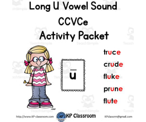 Long U CVCe Vowel Sound Activity Packet and Worksheets