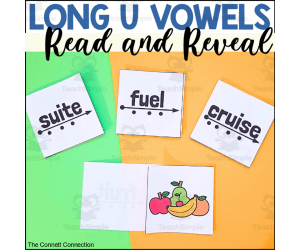 Long U Vowel Sounds Read and Reveal Blending Cards