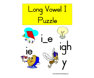 Long Vowel I Puzzle