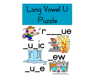 Long Vowel U Puzzle