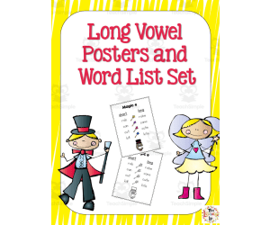 Long Vowels Posters and Word List Set