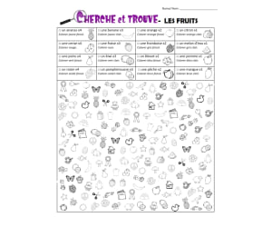 Look and Find! - Fruits Theme ( French Version )