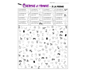 Look and find! - On the farm! ( French Version )