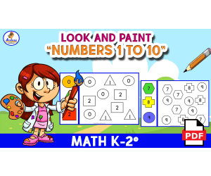 LOOK AND PAINT - Numbers 1 to 10