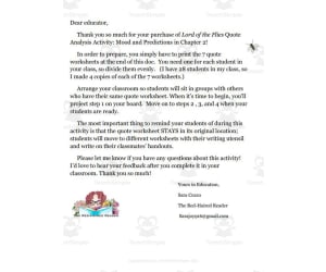 Lord of the Flies Chapter 2 Quote Analysis Rotation: Mood + Predictions