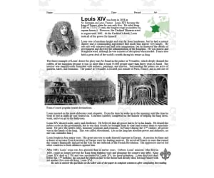 Louis XIV Biography | Comprehension Questions