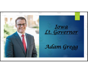 Lt. Governor Adam Gregg (IA) Biography PowerPoint