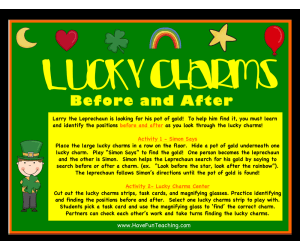 Lucky Charms Before and After Activity