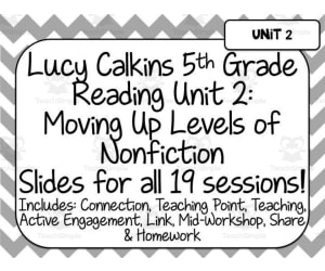 Lucy Calkins Reading for 5th Grade | Unit 2: Levels of Nonfiction