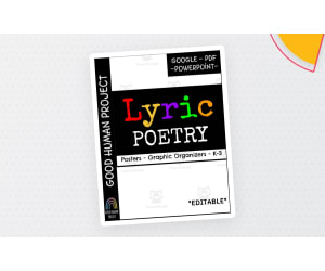 Lyric Poetry Writing – Posters & Graphic Organizers