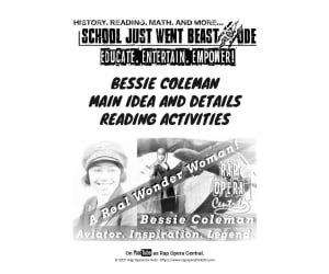 Main Idea and Details Activities: Bessie Coleman | Nonfiction Passage with Questions