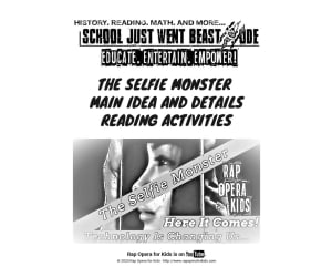 Main Idea and Details Activities: The Selfie Monster | Fiction Passage with Questions
