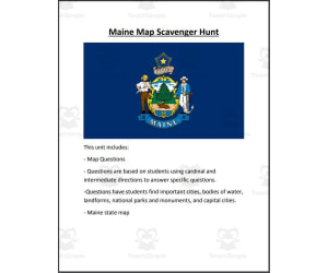 Maine Map Scavenger Hunt