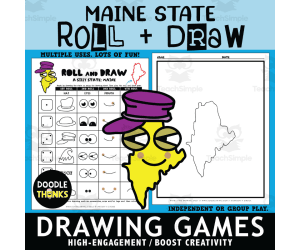 Maine Roll and Draw Interactive Dice Game | Creative State Activity