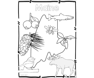 Maine State Symbols Clip Art