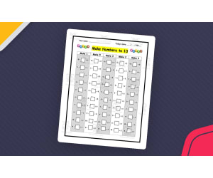 Make Numbers to 10 Worksheet