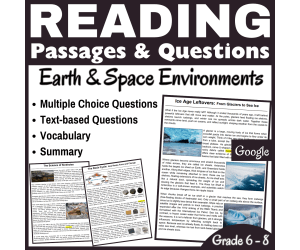 Mars, Glaciers, & Antarctica: Reading Comprehension Passages (Docs)
