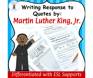 Martin Luther King, Jr. Writing Response Packet