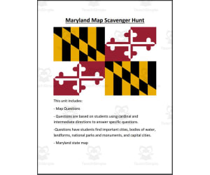 Maryland Map Scavenger Hunt