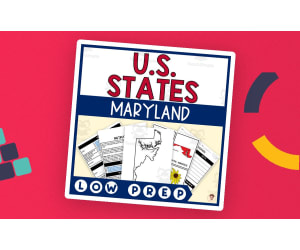 Maryland State Unit Study (Capital, Bird, Flower, Flag, Animal)