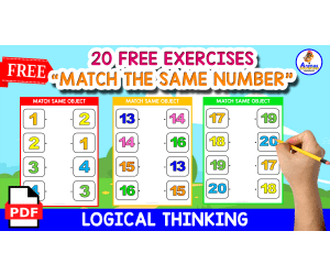 MATCH THE SAME NUMBERS | NUMBERS 1 TO 20