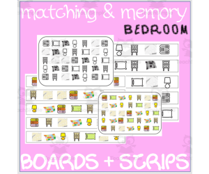 MATCHING & MEMORY BOARDS WITH STRIPS| BEDROOM