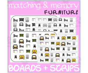 MATCHING & MEMORY BOARDS WITH STRIPS| FURNITURE