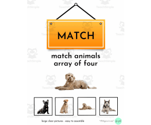 Matching animals - array of 4