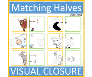 Matching Animals Halves Visual Closure