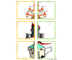 Matching Card Halves: Kingdom Pack