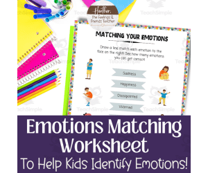 Matching Emotions With Facial Expressions Worksheet