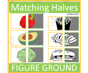 Matching Food Halves Visual Figure Ground